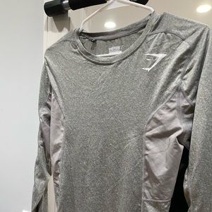 Gymshark compression long sleeve grey size Large